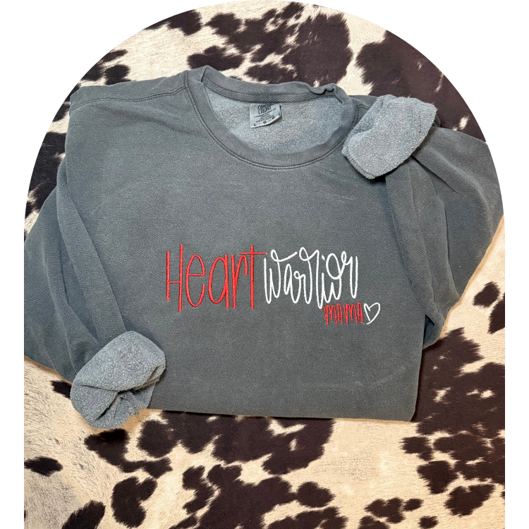 Heart Warrior Mama Crewneck Sweatshirt