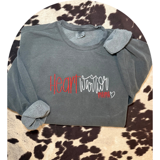 Heart Warrior Mama Crewneck Sweatshirt