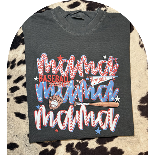 Baseball Season Mama Tee
