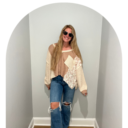 Neutral Florals Top