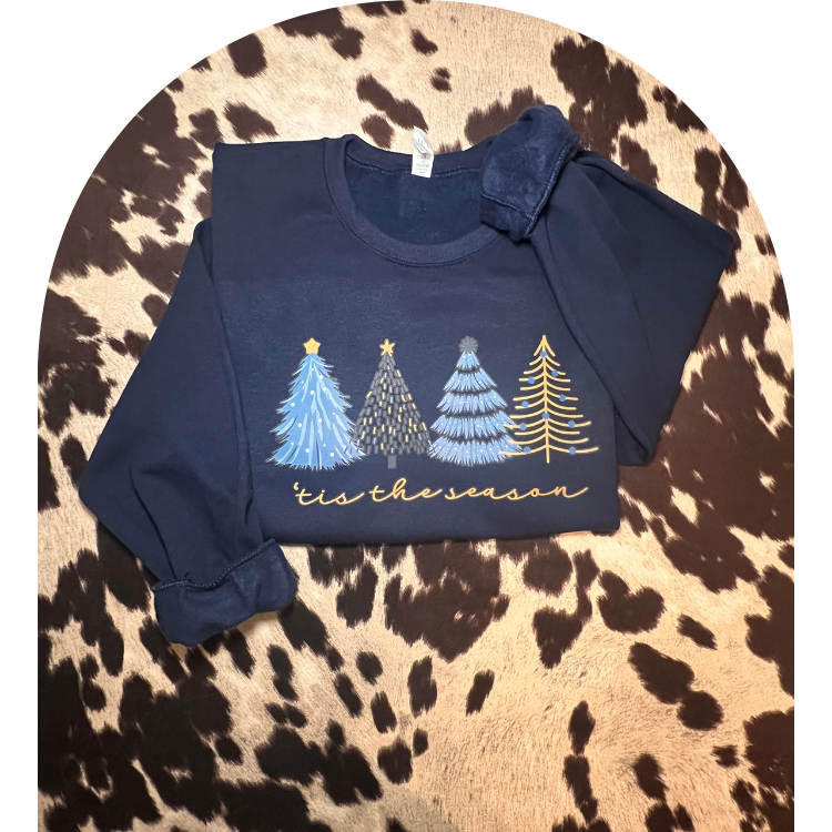 Blue Christmas Crewneck Sweatshirt