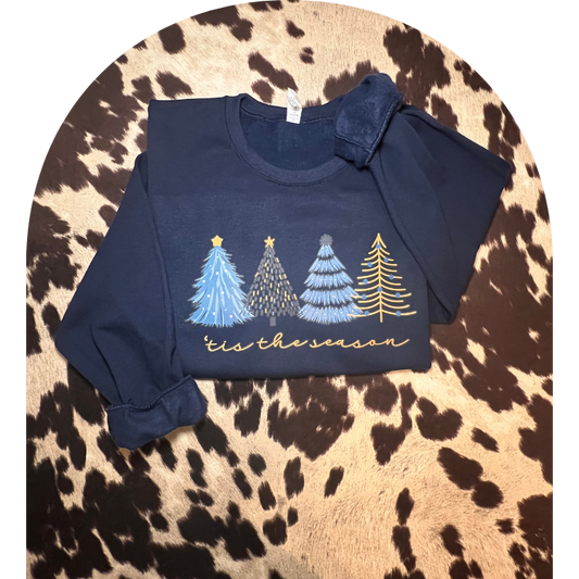 Blue Christmas Crewneck Sweatshirt