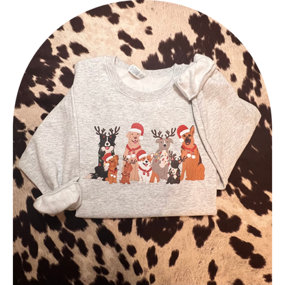 Christmas Dogs Crewneck Sweatshirt