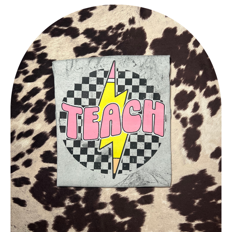 Checkered Teach Tee