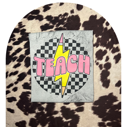 Checkered Teach Tee